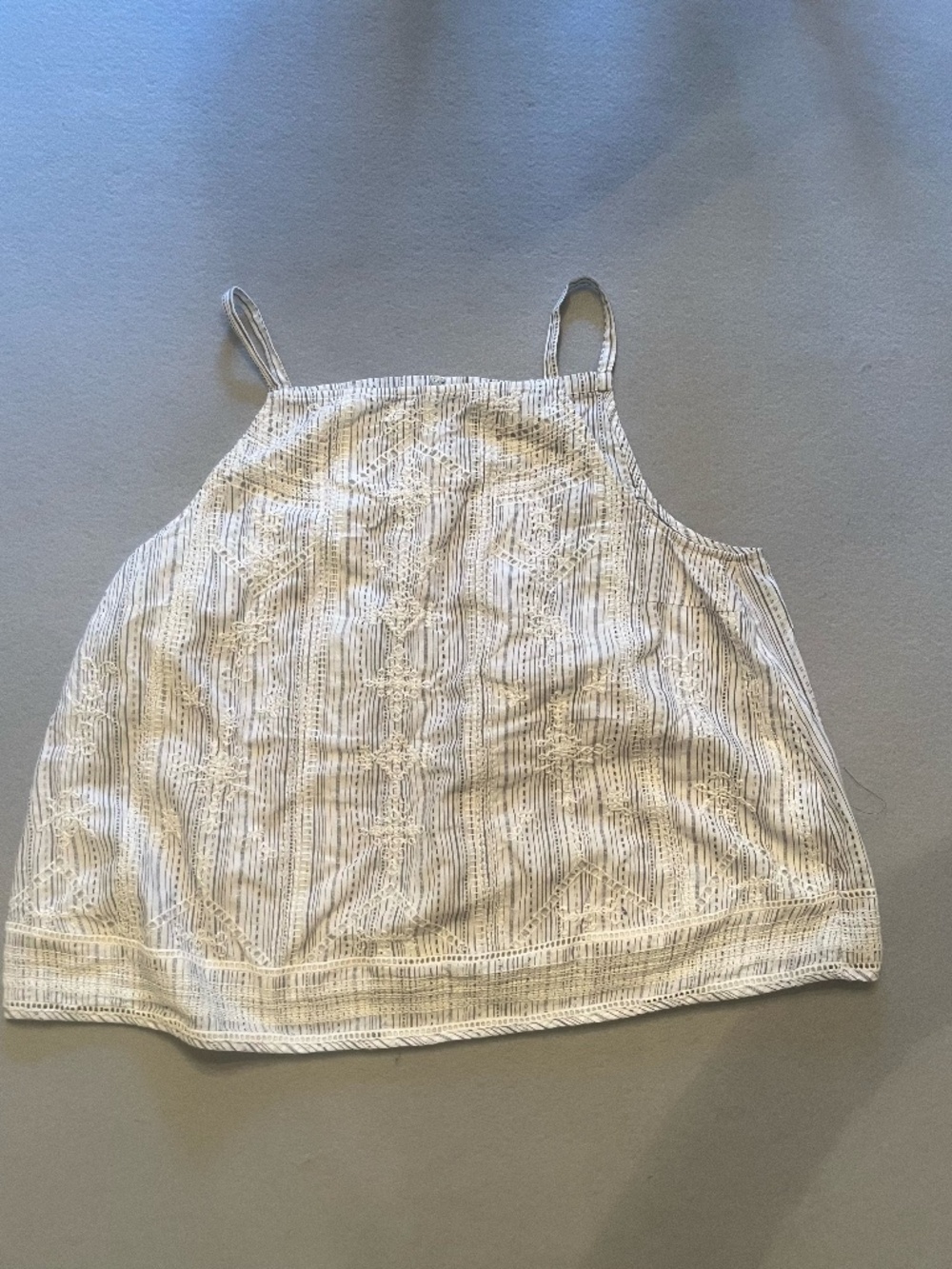 Anthropologie Vanessa Virginia Blue & White Cotton Tank -L